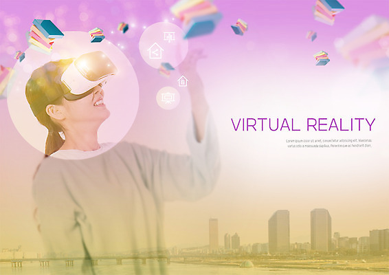 PSD 편집 편집이미지 여자 스마트라이프 한명 웃음 빌딩 상반신 성인 책 30대 한국인 도시 스마트 광고편집 3D안경 가교 가상현실 오큘러스 4차산업 VR기기 이미지편집 1 라이프스타일 건축물 산업 안경 컨셉 표정 사람 동양인 건물 장년 기계 파일형식