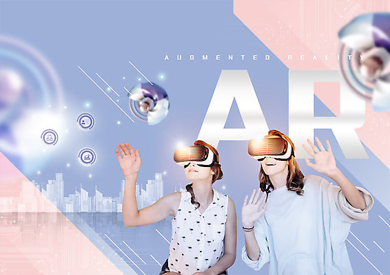 PSD 서양인 외국인 편집 편집이미지 여자 스마트라이프 빌딩 상반신 20대 성인 두명 스마트 광고편집 3D안경 증강현실 가상현실 오큘러스 4차산업 VR기기 이미지편집 라이프스타일 산업 안경 컨셉 사람 인종 청년 건물 기계 파일형식