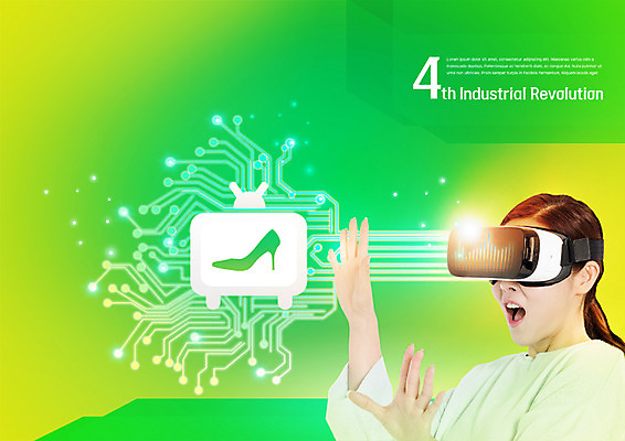 PSD 편집 편집이미지 여자 스마트라이프 한명 상반신 성인 30대 쇼핑 놀람 한국인 회로판 하이힐 스마트 광고편집 3D안경 가상현실 오큘러스 4차산업 VR기기 이미지편집 1 라이프스타일 감정 산업 안경 구두 컨셉 표정 사람 동양인 장년 기계 여성화 파일형식