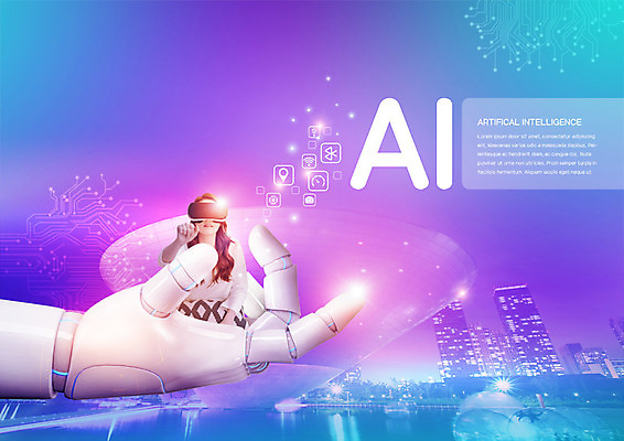 PSD 편집 편집이미지 여자 스마트라이프 한명 빌딩 20대 성인 한국인 스마트 로봇 광고편집 로봇산업 3D안경 로봇팔 가상현실 4차산업 VR기기 AI_인공지능 이미지편집 1 라이프스타일 산업 안경 컨셉 사람 동양인 청년 건물 기계 파일형식