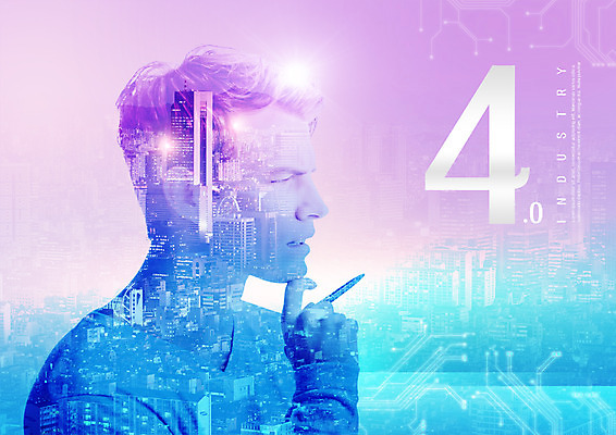 PSD 서양인 편집 편집이미지 남자 실루엣 생각 한명 빌딩 상반신 성인 옆모습 도시 비즈니스맨 광고편집 다중노출 4차산업 이미지편집 외국인 1 산업 뷰포인트 비즈니스 촬영기법 사람 건물 직장인 파일형식