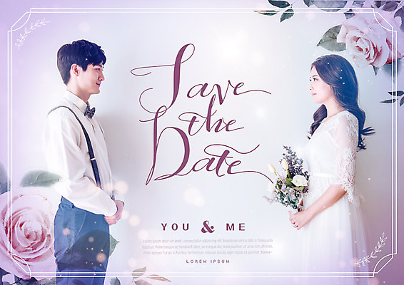 PSD 편집 편집이미지 커플 여자 남자 부케 결혼 상반신 20대 두명 옆모습 장미 마주보기 한국인 청첩장 광고편집 이미지편집 꽃 뷰포인트 꽃다발 관계 모션 카드_감사 사람 동양인 이벤트 청년 파일형식