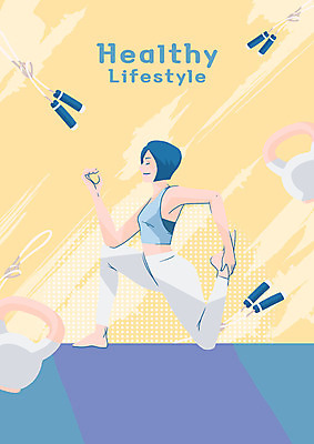 전신 PSD 여자 일러스트 요가 건강 한명 앉기 성인 운동 운동기구 헬스 스트레칭 줄넘기 케틀벨 국내일러스트 1 웰빙 모션 사람 파일형식