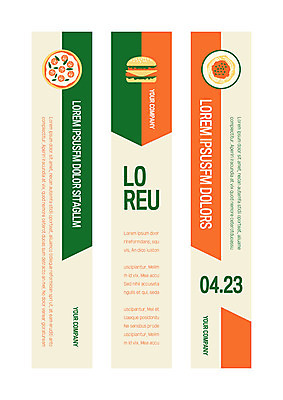 템플릿 배너템플릿 세로배너 사각프레임 피자 파스타 사람없음 사각형 햄버거 현수막 배너세트 AI파일 도형 배너 프레임 패스트푸드 서양음식 세로 세트 파일형식 벡터