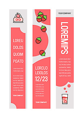 템플릿 배너템플릿 세로배너 딸기 사각프레임 사람없음 사각형 현수막 딸기주스 딸기케이크 배너세트 AI파일 도형 배너 과일 프레임 세로 세트 케이크 과일주스 파일형식 벡터