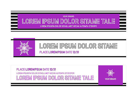 템플릿 배너템플릿 가로배너 선 사각프레임 눈꽃 사람없음 사각형 현수막 배너세트 AI파일 도형 배너 프레임 눈_날씨 가로 세트 파일형식 벡터