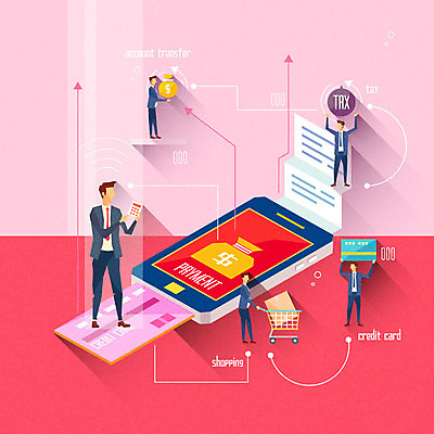 전신 남자 선 돈 인터넷 일러스트 정보기술 여러명 성인 전자제품 스마트폰 신용카드 세금 사물인터넷 핀테크 4차산업 국내일러스트 AI파일 산업 다수 모바일 기술 사람 금융 핸드폰 스마트기기 재산 파일형식 벡터