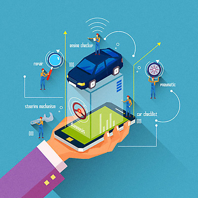 전신 손 남자 선 인터넷 일러스트 자동차 돋보기 정보기술 들기 여러명 성인 신체부위 전자제품 스마트폰 공구 타이어 정비공 자동차정비 차량점검 사물인터넷 4차산업 국내일러스트 AI파일 산업 육상교통 다수 모션 기술 사람 핸드폰 스마트기기 도구 기술자 수리 점검 파일형식 벡터