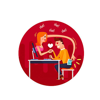 전신 여자 남자 선 돈 인터넷 일러스트 정보기술 상반신 성인 두명 전자제품 채팅 사물인터넷 4차산업 국내일러스트 AI파일 산업 기술 사람 재산 파일형식 벡터