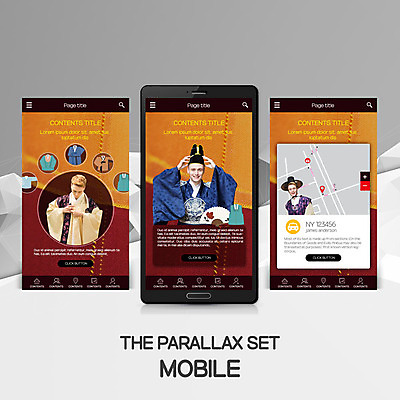 PSD 서양인 외국인 템플릿 한국전통 남자 웹템플릿 모바일 20대 성인 세명 스마트폰 부채 한복 모바일템플릿 모바일웹 약도 전통체험 성인남자만 패럴렉스 이미지템플릿 전통 지도 한국 사람 인종 청년 핸드폰 스마트기기 체험 전통의상 남자만 성인만 파일형식