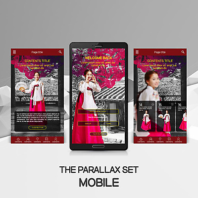 PSD 템플릿 한국전통 여자 웹템플릿 모바일 여러명 20대 성인 스마트폰 한국인 한복 모바일템플릿 모바일웹 성인여자만 패럴렉스 이미지템플릿 전통 다수 한국 사람 동양인 청년 핸드폰 스마트기기 전통의상 여자만 성인만 파일형식