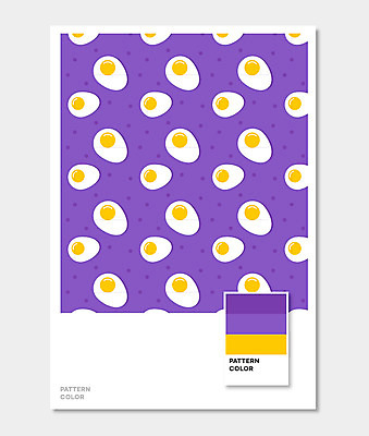 컬러 무늬 패턴 일러스트 사람없음 보라색 계란프라이 기하학 울트라바이올렛 국내일러스트 AI파일 계란요리 파일형식 벡터 트랜드컬러