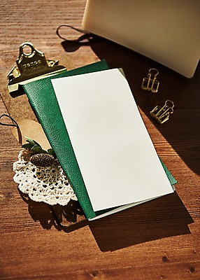 포토 JPG 종이 프레임 사람없음 목재 공책 책상 클립 솔방울 결재판 목업 국내포토 나무 가구 재료 문구용품 결재 파일형식