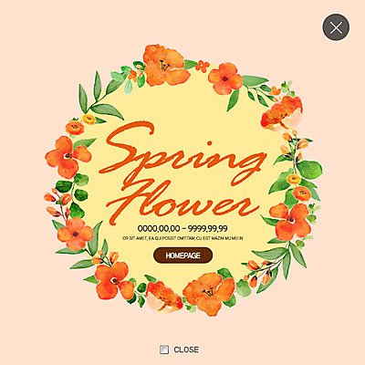 PSD 템플릿 꽃 웹템플릿 프레임 팝업 이벤트팝업 웹팝업 이벤트 사람없음 봄 레이어팝업 이미지템플릿 식물 계절 파일형식
