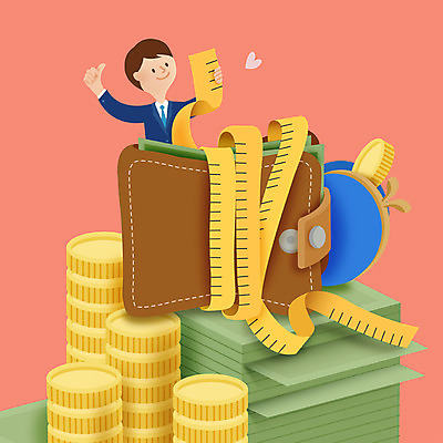 남자 지폐 돈 일러스트 줄자 한명 상반신 성인 동전 절약 지갑 국내일러스트 AI파일 1 컨셉 자 사람 재산 파일형식 벡터