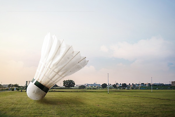 PSD 나무 편집이미지 스포츠 하늘 초원 사람없음 건물 운동 3D 셔틀콕 디지털합성 배드민턴 편집3D 식물 건축물 스포츠용품 건강 구기 파일형식