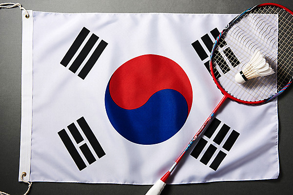 포토 JPG 스튜디오촬영 스포츠 실내 사람없음 운동 배드민턴라켓 태극기 배드민턴 국내포토 건강 내부 구기 라켓 국기 파일형식