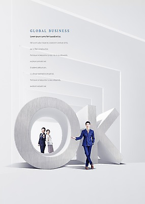 전신 PSD 편집이미지 여자 남자 비즈니스 서기 웃음 상반신 20대 성인 앞모습 옆모습 세명 한국인 비즈니스맨 비즈니스우먼 OK 성인만 이미지편집 뷰포인트 모션 표정 사람 동양인 손짓 청년 직장인 파일형식