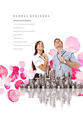 PSD 외국인 백인 편집이미지 여자 남자 비즈니스 수채화 서기 상반신 20대 성인 두명 건물 앞모습 비즈니스맨 비즈니스우먼 번짐 사원증 성인만 이미지편집 서양인 건축물 뷰포인트 모션 사람 인종 청년 직장인 파일형식 효과