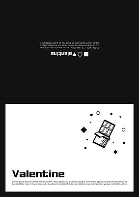 템플릿 기념일 카드템플릿 발렌타인데이 사랑 사람없음 초콜릿 이미지템플릿 AI파일 감정 데이이벤트 디저트 카드_감사 이벤트 파일형식 벡터