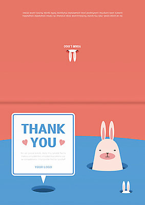 템플릿 기념일 말풍선 카드템플릿 세마리 사람없음 토끼 감사카드 감사 반려 이미지템플릿 AI파일 감정 포유류 카드_감사 3 이벤트 반려동물 파일형식 벡터