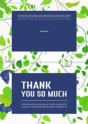 템플릿 기념일 카드템플릿 포도 나뭇잎 사람없음 감사카드 덩굴 감사 이미지템플릿 AI파일 식물 감정 잎 과일 카드_감사 이벤트 파일형식 벡터