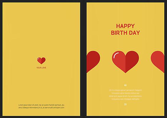 템플릿 기념일 카드템플릿 사람없음 하트 생일 생일축하 생일카드 이미지템플릿 AI파일 모양 카드_감사 이벤트 축하 파일형식 벡터