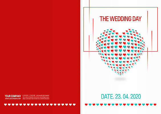 템플릿 기념일 결혼 카드템플릿 사람없음 하트 청첩장 초대장 축하카드 이미지템플릿 AI파일 모양 카드_감사 이벤트 파일형식 벡터