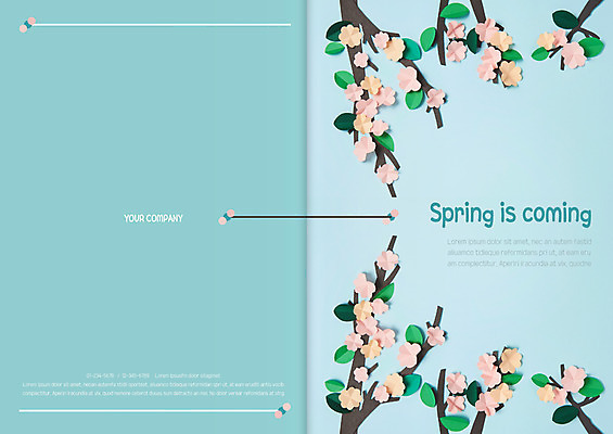 템플릿 기념일 꽃 카드템플릿 사람없음 벚꽃 감사카드 감사 이미지템플릿 AI파일 식물 감정 카드_감사 이벤트 파일형식 벡터