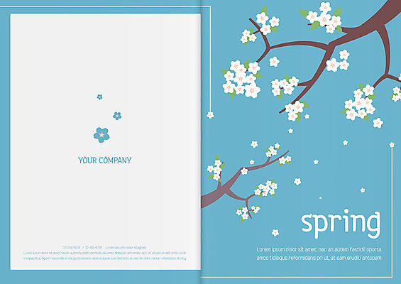 템플릿 기념일 꽃 카드템플릿 사람없음 봄 벚꽃 감사카드 감사 이미지템플릿 AI파일 식물 계절 감정 카드_감사 이벤트 파일형식 벡터