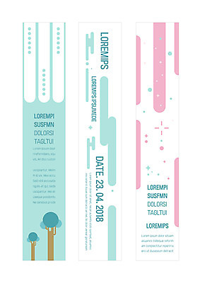 도형 나무 템플릿 배너템플릿 세로배너 사각프레임 사람없음 사각형 현수막 배너세트 AI파일 식물 배너 프레임 세로 세트 파일형식 벡터