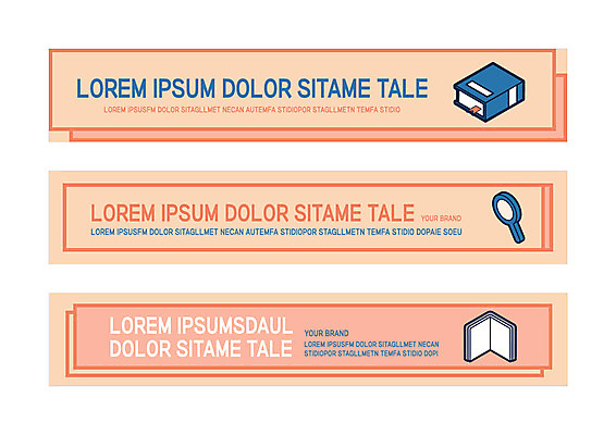 템플릿 배너템플릿 가로배너 돋보기 사각프레임 사람없음 책 사각형 현수막 배너세트 AI파일 도형 배너 프레임 가로 세트 파일형식 벡터