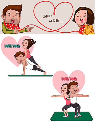 캐릭터 커플 여자 남자 커플라이프 일러스트 요가 건강 사랑 여러명 성인 운동 목도리 매트 하트 스쿼트 커플요가 일러캐릭터 AI파일 모양 라이프스타일 웰빙 잡화 감정 다수 관계 사람 파일형식 벡터 운동자세
