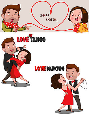 캐릭터 커플 여자 남자 커플라이프 일러스트 사랑 여러명 성인 장미 목도리 하트 춤 탱고 일러캐릭터 AI파일 모양 라이프스타일 잡화 꽃 감정 다수 관계 문화예술 사람 파일형식 벡터