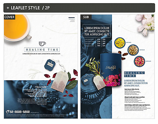 템플릿 ZIP 포스터 리플렛 사람없음 찻잔 전단템플릿 전단 찻잎 티백 꽃차 인디자인 INDD 이미지템플릿 잔 차_음료 홍보물 파일형식