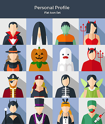 아이콘 여자 남자 호박 해골 요정 사람 여러명 상반신 세트 할로윈 다양 마법사 마술사 유령 악마 플랫아이콘 해적 드라큘라 좀비 2D아이콘 AI파일 다수 채소 뼈 마술 도둑 파일형식 벡터