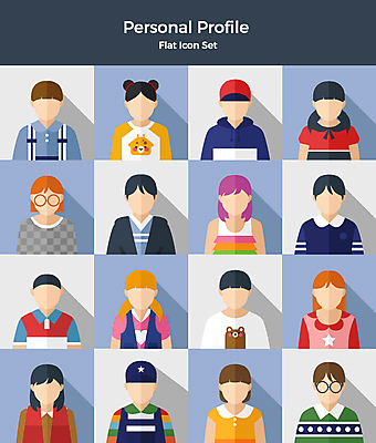 아이콘 여자 남자 리본 초등학생 어린이 사람 여러명 상반신 친구 세트 다양 개구쟁이 멜빵 플랫아이콘 2D아이콘 AI파일 학생 잡화 다수 관계 파일형식 벡터