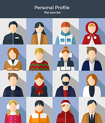 아이콘 모자 여자 패션 남자 겨울 사람 여러명 상반신 세트 목도리 다양 추위 코트 조끼 귀마개 플랫아이콘 패딩 2D아이콘 AI파일 잡화 계절 다수 점퍼 외투 파일형식 벡터