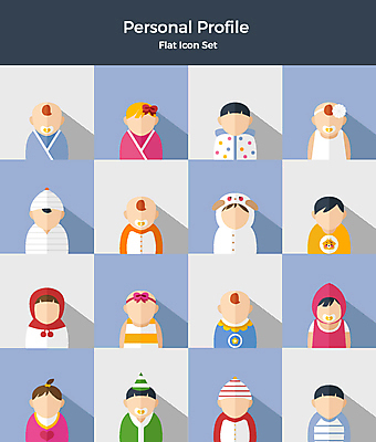 아이콘 옷 여자 패션 남자 사람 여러명 상반신 세트 다양 아기 신생아 플랫아이콘 신생아옷 신생아우주복 2D아이콘 AI파일 다수 유아복 파일형식 벡터