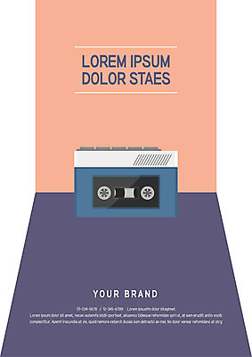 템플릿 표지 음악 사람없음 카세트테이프 프레젠테이션 문서템플릿 서식 레이아웃 문서 제안서 이미지템플릿 AI파일 문화예술 파일형식 벡터