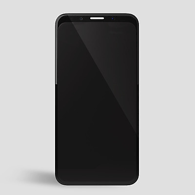 PSD 편집이미지 사람없음 전자제품 스마트폰 핸드폰 한개 3D소스 3D 검은색 디지털합성 목업 베젤리스 편집3D 1 컬러 스마트기기 파일형식