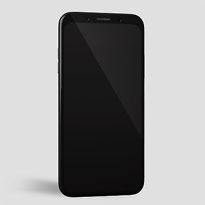 PSD 편집이미지 사람없음 전자제품 스마트폰 핸드폰 한개 3D소스 3D 검은색 디지털합성 목업 베젤리스 편집3D 1 컬러 스마트기기 파일형식