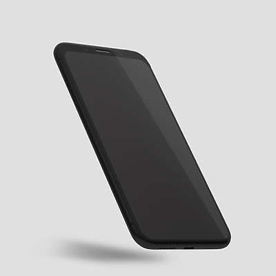 PSD 편집이미지 사람없음 전자제품 스마트폰 핸드폰 한개 3D소스 3D 검은색 디지털합성 목업 베젤리스 편집3D 1 컬러 스마트기기 파일형식