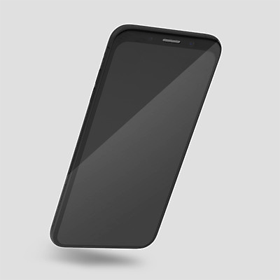 PSD 편집이미지 사람없음 전자제품 스마트폰 핸드폰 한개 3D소스 3D 검은색 디지털합성 목업 베젤리스 편집3D 1 컬러 스마트기기 파일형식