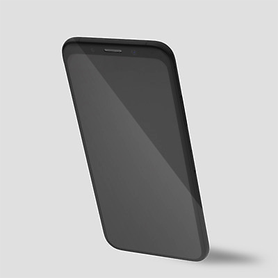 PSD 편집이미지 사람없음 전자제품 스마트폰 핸드폰 한개 3D소스 3D 검은색 디지털합성 목업 베젤리스 편집3D 1 컬러 스마트기기 파일형식