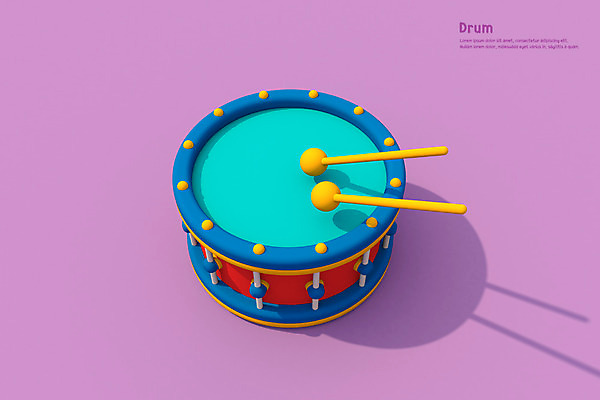 PSD 편집이미지 악기 음악 사람없음 컬러풀 3D소스 3D 디지털합성 북 드럼 편집3D 컬러 문화예술 타악기 파일형식
