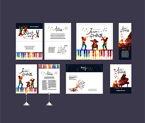 전신 템플릿 배너템플릿 여자 남자 악기 음악 이벤트 여러명 성인 세트 축제 현수막 건반 피아노 나팔 전단 엽서 초대장 약도 재즈 음악축제 소봉투 행사세트 행사템플릿 AI파일 배너 다수 지도 문화예술 편지봉투 카드_감사 사람 건반악기 편지 홍보물 파일형식 벡터