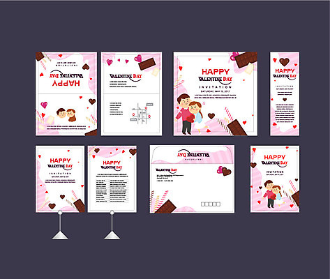 템플릿 커플 배너템플릿 여자 남자 발렌타인데이 이벤트 여러명 성인 세트 초콜릿 현수막 하트 전단 엽서 초대장 약도 소봉투 행사세트 행사템플릿 AI파일 모양 배너 다수 지도 관계 데이이벤트 디저트 편지봉투 카드_감사 사람 편지 홍보물 파일형식 벡터