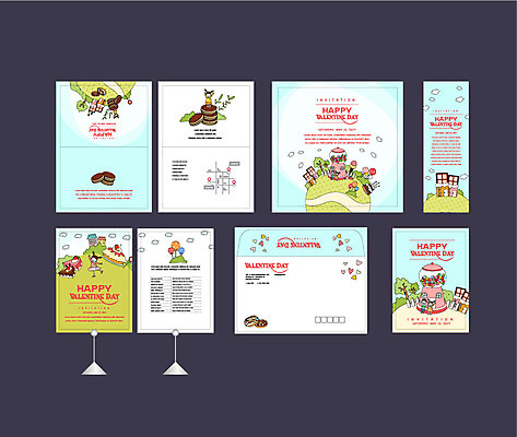 템플릿 커플 배너템플릿 여자 남자 어린이 발렌타인데이 이벤트 여러명 세트 케이크 마을 초콜릿 현수막 전단 엽서 초대장 약도 소봉투 행사세트 행사템플릿 AI파일 배너 다수 지도 관계 데이이벤트 디저트 편지봉투 카드_감사 사람 편지 홍보물 파일형식 벡터