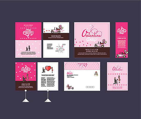 템플릿 커플 배너템플릿 여자 남자 발렌타인데이 이벤트 여러명 성인 세트 케이크 현수막 오픈카 전단 엽서 초대장 풍선 약도 소봉투 행사세트 행사템플릿 AI파일 배너 다수 지도 관계 데이이벤트 승용차 디저트 편지봉투 카드_감사 사람 편지 홍보물 파일형식 벡터